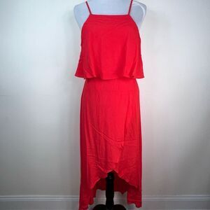 Bishop + Young Elizabeth Crosby Stella High/Low dress in Red (S)